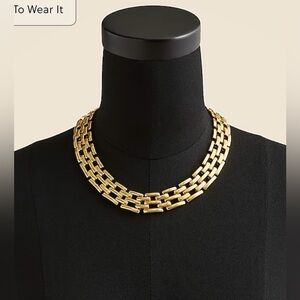 NWT- J. Crew “Watchband Chain Necklace” - Gold - OS